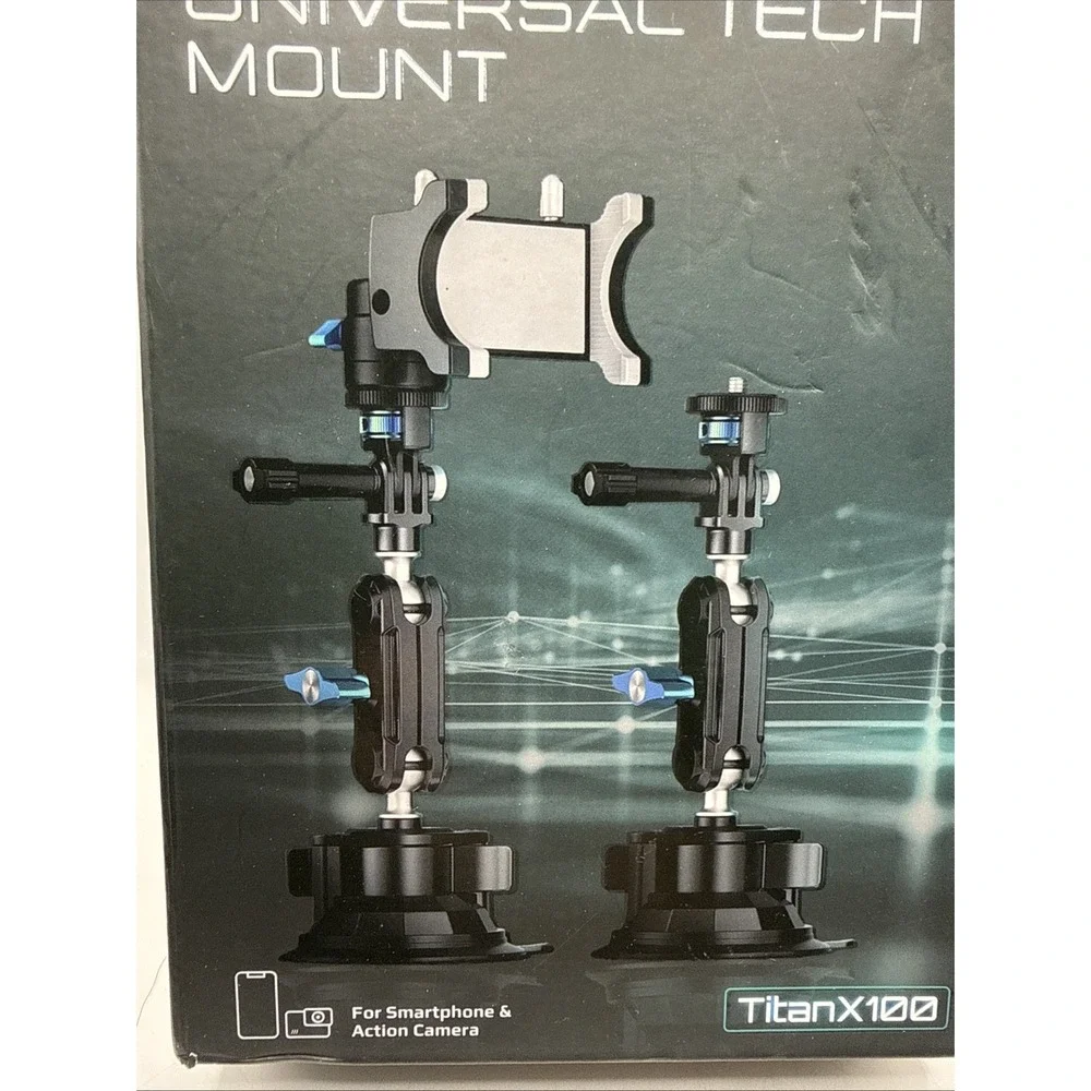 CarMount Universal Tech Mount Heavy Duty New For Smartphone & Action Cam Titan